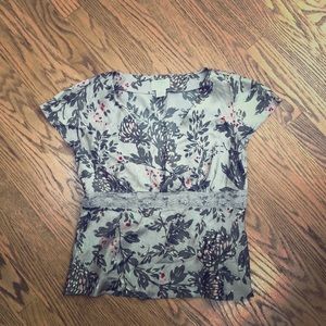 LOFT floral silk top